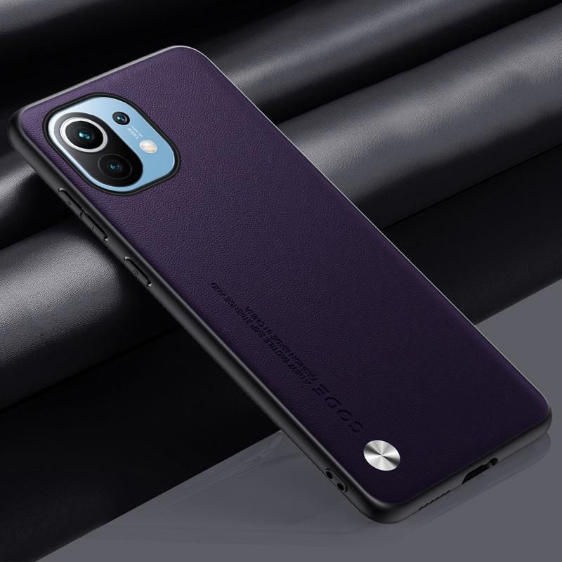 Luxury PU Leather Case For Xiaomi Mi 11 Mi11 Back Cover Matte Silicone Shockproof Full Protection Phone Case For Xiaomi 11 5G
