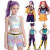 New K-POP Demon Hunter Cossplay Girls Costume Pop Singer Halloween Costume Kids Dress Up Stage Suit