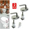 Toilet Cover 2pcs Toilet Seat Fix Fitting Replacement Hinges Stainless Steel