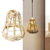 Woven Rattan Lamp Shade Hanging Lampshade Rustic Pendant Light Cover for