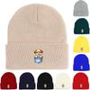 Cute Dog Pocket Warm Knitted Cap Beanie, Animal Woman Cap Elastic Thermal Unisex Gorro Knit Cap Beanie