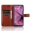 For Motorola Moto G55 5G Case Crazy Horse Texture PU Leather Phone Wallet Cover