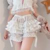 Women's Pumpkin Skirt Shorts Lolita Sweet Bow Ruffled Cake Skirt Kawaii Japanese Style Clothing Summer