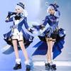 Furina/Focalors Cosplay Anime Game Genshin Impact Costume Coronated Prima Uniform Wig Hat Dress Women Halloween Party Role Play Clothing Outfits