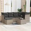 VidaXL Garden Lounge Set with Cushions 7 Pcs Grey Braided Resin 3217960