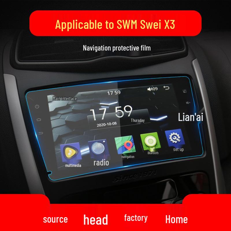 Applicable 23 SWM G01/G05/X7/X3 Navigation Screen & Center Console Tempered Protective Film, Car Accessories