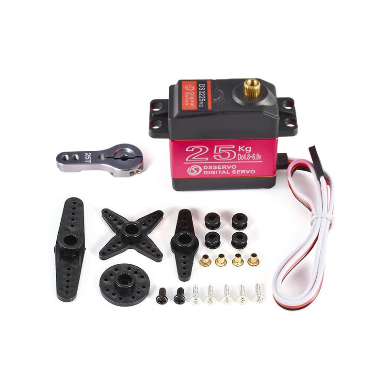 1pcs/4pcs Waterproof Servo Ds3225 Pro 25kg High Speed Metal Gear Digital Servo For Hsp Hpi 1/8 1/10