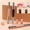Silicone Lip Brush Portable Concealer Foundation Brush Double Head Smudge 2-in-1 Soft with Cap Round Head Makeup Brush