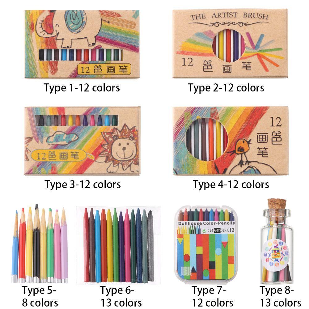 Painting Tools Miniature Color Pencil Dollhouse Decoration Doll Colorful Crayon Dolls Accessories