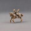 Brass Mulan Riding Horse Figurines Small Ornaments Pure Brass Statue Desk Decor Animal Home Decor