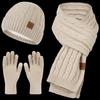 Autumn Winter Knitted Hat, Scarf & Gloves Set