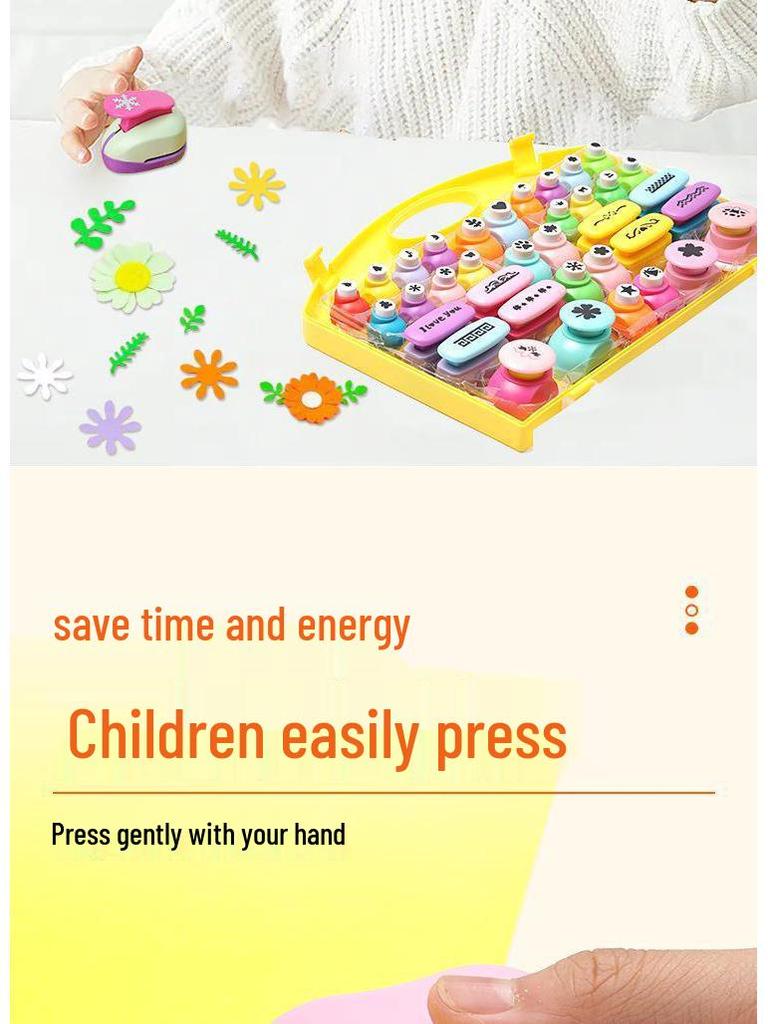 Kids' DIY Paper Puncher: Effort-Saving Embosser Set for Kindergarten Art Projects
