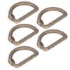 5Pcs D Rings Zinc Alloy Sturdy Durable Multifunctional Wide Application Metal D Rings for Bag Backpack BeltBronze