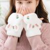 Fleece Thickened Carrot Student Gloves Imitation Lazy Rabbit Hair Cute Fashion Plush Gloves
