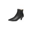Apricot Black Women Ankle Boots Med Heel Small Big Size 32 48