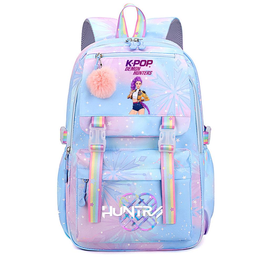 Cute Anime K-Pop Demon Hunters Printed Large Capacity Waterproof Backpack Teenger Student Girl Boy Schoolbag Bookbag Women Travel Bag Rucksak