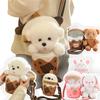 25cm Creative Bichon Dog Toy In A Boba Cup Bag Teacup Bear Bunny Crossbody Bags Stuffed Animals Milk Tea Drink Gifts Home Decor