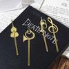 Office Meta Book Maker Gold Musical Note Paper Clips Musical Instruments Bookmark  Stationery
