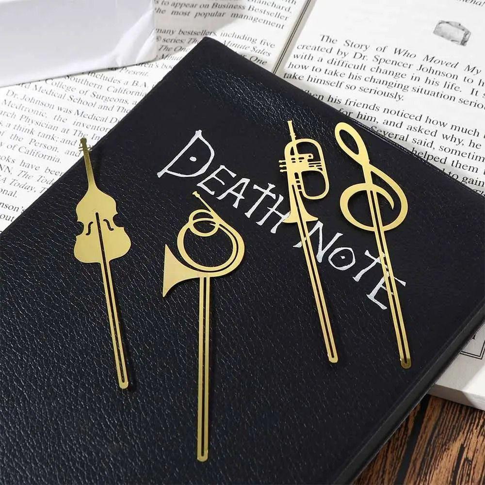 Office Meta Book Maker Gold Musical Note Paper Clips Musical Instruments Bookmark Stationery
