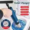 8Pcs Pipeline Cleaning Tools Toilet Plunger Professional Dredging High-pressure Power 304 Stainless Steel Toilet Dredging Device