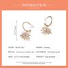 Bisaer Exquisite Shining Devil's Eyes Stud Earring for Ladyies High Jewelry