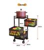 Rotating Multi-Layer Storage Rack for Fruits & Vegetables - No Installation Needed