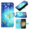 Shining Golden Butterfly PU Leather Wallet Flip Photo Frame Book Case for iPhone Samsung Huawei Honor Xiaomi Redmi Oppo Vivo Sony Google TCL Infinix..