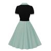 Women's Polka Dot Swing Dresses Lapel Buttons High Waist Belt Slim Fit Short Sleeves Summer Dress Office Work Casual Wear Vintage Outfit