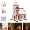 Gift Hanging Log Cabin LED Lights Christmas Cabin Wooden Cabin Wood Glowing Castle Light Wood House