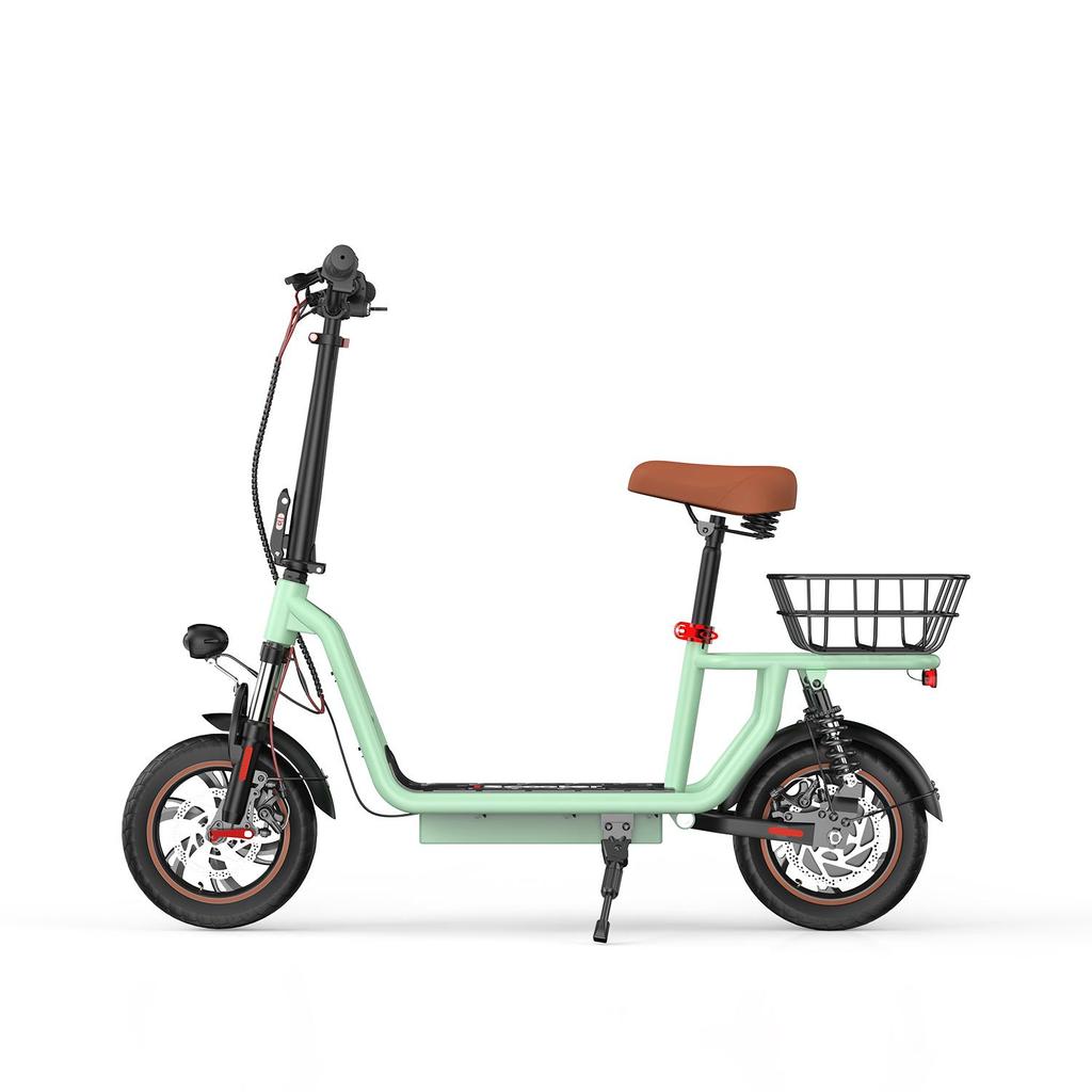 iScooter I12 Electric Scooter For Unisex 25KM/H 500W 7.5Ah 12 Inch Pneumatic Road Tire 30-35KM Range City Commuting E-Scooter with Basket