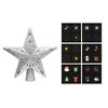 3D Glitter Projection Christmas Tree Toppers Snowflake Stars Party Decor New Xmas Tree Lighting
