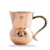 Pure Copper Mathat Shaped Hammered Design Moscow Mule Beer Mug Cup, Volume-400ML