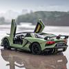 1/18 Aventador SVJ 63 Alloy Racing Car Model Die-cast Metal Toy Collection Sound and Light Removable Detachable Simulation Children's Gift