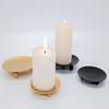 1PC Iron Plate Candle Holder Decorative Pillar Candle Plate Pedestal Candle Stand for Wax Candles Spa Wedding Birthdays Party