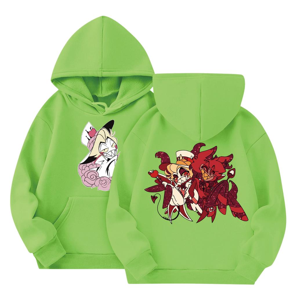 Child Fashion Lightweight Long Sleeve Pullover With Pockets Print Hoodie
