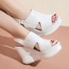 2024 Hot Selling Summer Matsuke Thick Sole Fish Mouth Sandals Luxury Women's Outwear Slope Heels Comfortable Roman Sandals