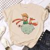 Ladies Summer Vintage Harajuku T-Shirt Little Prince Cotton T-Shirt Girls 2000s Clothing Unisex