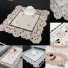White Embroidered Lace Table Cloth Table Cloth Floral Wedding Party Decor