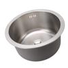 Kitchen Sink 304 Stainless Steel Brushed Single Bowl Rust Proof Round Sink for Home Bar 36cm