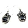 [P7115] - Silver 'Heaven' Onyx Earrings - 18x13 Mm