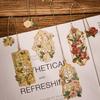 Metal Hollow Bookmark Chinese Style Floral Painting Bookmark Retro Metal Bookmark Student