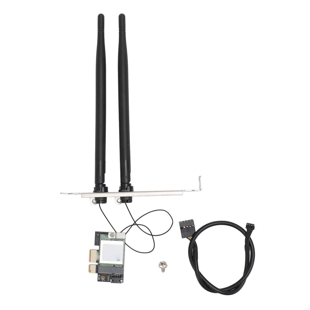 5G Network Card 2.4G 5G 867Mbps Dual Band 802.11AC BT4.1 Plug and Play PCIe WiFi Adapter Card for Win System Computer