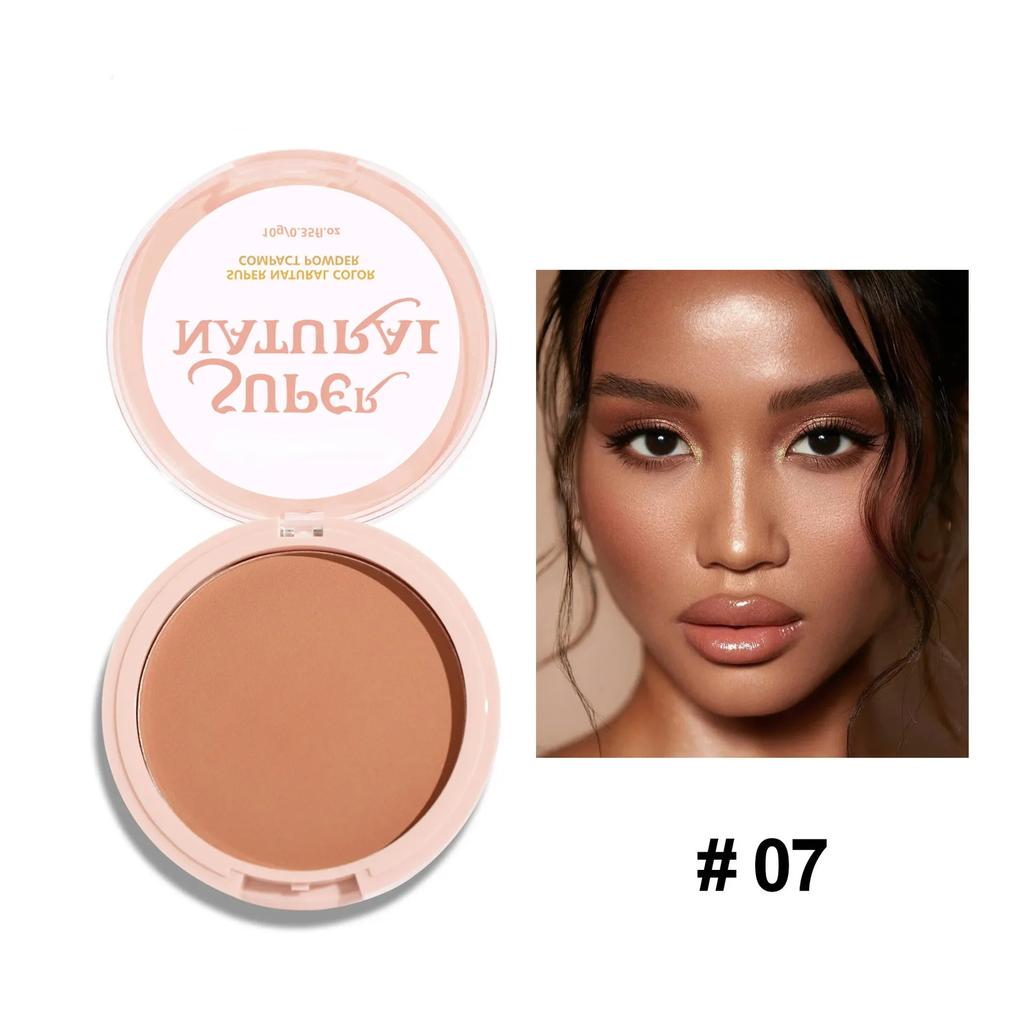 8 Colors Face Setting Powder Compact Oil-Control Concealer Pressed Powder Matte Smooth Finish Full Coverage Foundation Cosmetics