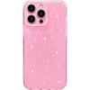 Glitter Cute Sparkly Shiny Bling Sparkle Phone Case Cover for Iphone 15 Pro Max 14 Plus 13 12 11 X Xs Xr Se 2022 2020 8 7 Women Girls Pink Accessories