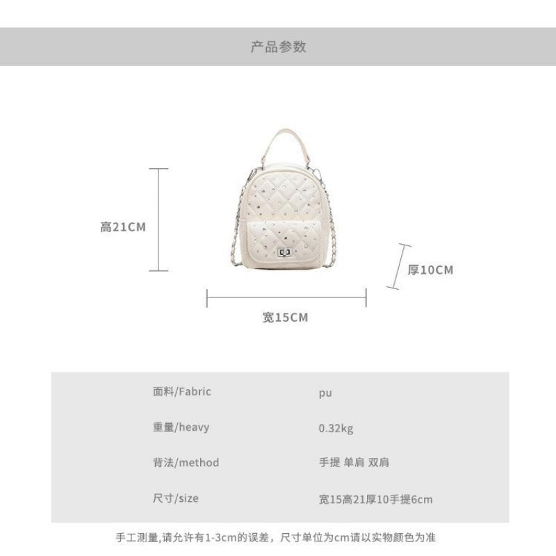 Handheld Small Bag Women's New Niche Retro Simple Diamond Chain Bag Casual Backpack