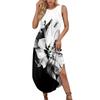 Women's Summer Casual U Neck Printed Sleeveless Dresses
