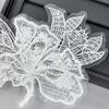 White Mesh Hollowed-Out Sequin Embroidery Flower Cloth Sticker Sweater T-Shirt Clothing Decoration Accessories Lace Lace Accessories