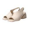 Heel Sandals Square Toe Back Strap Sandals Cm [Carano] Women's Off-White 22.5