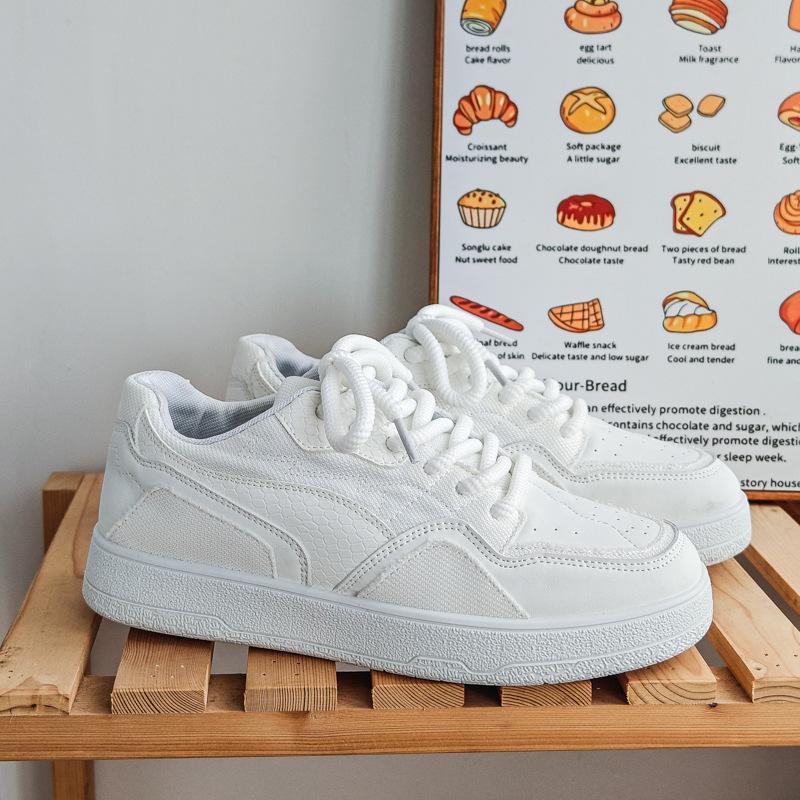 Spring and Autumn New Platform Men's Shoes Breathable Bread Soft-soled Skateboard Shoes Fashion Casual Shoes Versatile Trend White Shoes