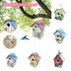 Bird Houses For Outside,Wooden Birdhouse Hanging For Outdoor Garden Patio Decoration Bird Hut Box For Wren Sparrow Hummingbird